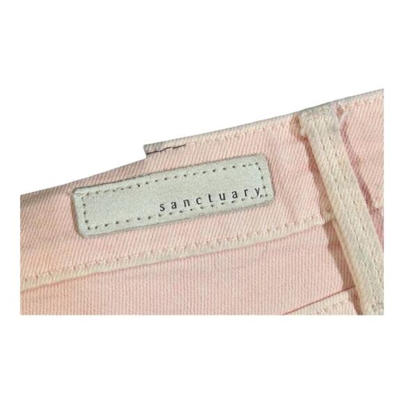 Sanctuary Denim Pink Frayed‎ Hem Cutoff Shorts Size 28 Distressed Casual - Picture 10 of 16